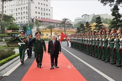 Tổng Bí thư Nguyễn Phú Trọng dự Lễ kỷ niệm 70 năm Ngày truyền thống Bệnh viện Trung ương Quân đội 108