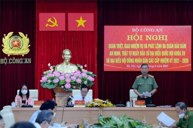 Phát lệnh ra quân đảm bảo an ninh, trật tự Ngày bầu cử đại biểu Quốc hội khóa XV và Hội đồng nhân dân các cấp nhiệm kỳ 2021 - 2026
