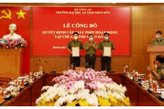 Trường Đại học An ninh nhân dân tổ chức Lễ công bố Quyết định cấp giấy phép hoạt động Tạp chí An ninh nhân dân
