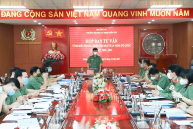 Ban Tư vấn họp tổng kết phong trào thi đua Vì an ninh Tổ quốc năm học 2020 – 2021
