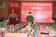 Đảng ủy Trường Đại học An ninh nhân dân tham dự Hội nghị trực tuyến quán triệt Quy định số 24-QĐ/TW, Hướng dẫn số 01-HD/TW về thi hành Điều lệ Đảng và thông báo nhanh kết quả Hội nghị TW 4 khóa XIII; tổ chức quán triệt đến cấp ủy cơ sở