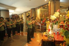 Trường Đại học An ninh nhân dân tổ chức dâng hương, dâng hoa tại Khu tưởng niệm các Vua Hùng