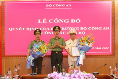 Lễ công bố các quyết định của Bộ trưởng về công tác cán bộ tại Trường Đại học An ninh nhân dân.
