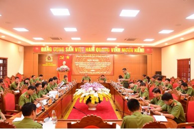 Hội nghị thông qua dự thảo Báo cáo kết quả kiểm tra của Đoàn Kiểm tra số 608 tại Đảng ủy Trường Đại học An ninh nhân dân