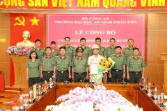 Trường Đại học An ninh nhân dân tổ chức Lễ Công bố các quyết định của Bộ trưởng Bộ Công an về công tác cán bộ