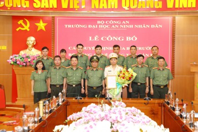 Trường Đại học An ninh nhân dân tổ chức Lễ Công bố các quyết định của Bộ trưởng Bộ Công an về công tác cán bộ