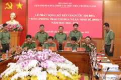 Lễ phát động, ký kết giao ước thi đua trong phong trào thi đua “Vì an ninh Tổ quốc” trong Cụm thi đua số 1 năm học 2022 - 2023