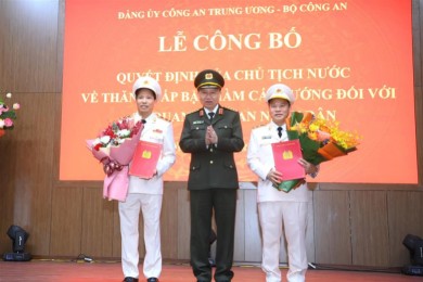 Chủ tịch nước quyết định thăng cấp bậc hàm đối với Thứ trưởng Lê Văn Tuyến và Thứ trưởng Nguyễn Văn Long