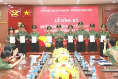 Trường Đại học An ninh nhân dân tổ chức Lễ công bố các quyết định về công tác Đảng, công tác cán bộ