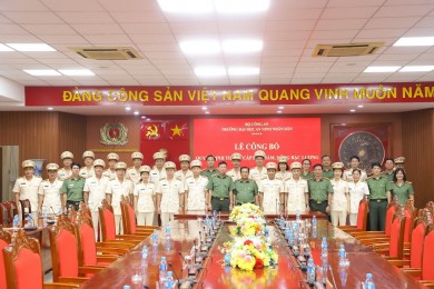 Trường Đại học An ninh nhân dân tổ chức Lễ Công bố các quyết định thăng cấp bậc hàm, nâng bậc lương năm 2024