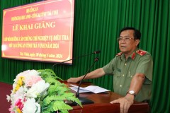 Trường Đại học An ninh nhân dân phối hợp với Công an tỉnh Trà Vinh tổ chức Lễ Khai giảng lớp Bồi dưỡng cấp chứng chỉ nghiệp vụ điều tra mở tại Công an tỉnh Trà Vinh năm 2024