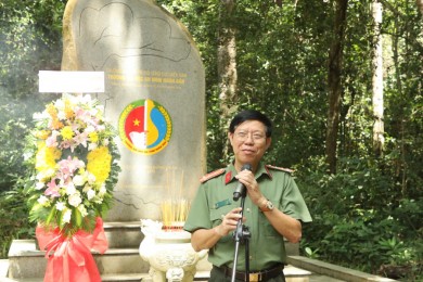 Trường Đại học An ninh nhân dân tổ chức về nguồn kỷ niệm 61 năm Ngày truyền thống Trường An ninh Trung ương Cục miền Nam - Trường Đại học An ninh nhân dân (09/10/1963 - 09/10/2024)