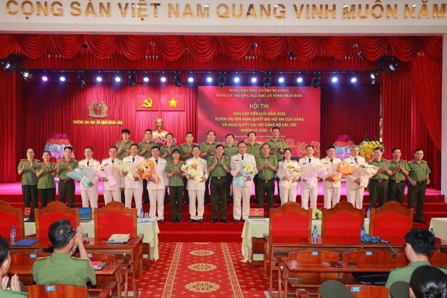 Đảng bộ Trường Đại học An ninh nhân dân tổ chức Vòng Chung khảo Hội thi Báo cáo viên giỏi tuyên truyền Nghị quyết Đại hội XIV của Đảng và nghị quyết đại hội đảng bộ các cấp nhiệm kỳ 2025 - 2030 Đảng bộ Trường Đại học An ninh nhân dân tổ chức Vòng Chung khảo Hội thi Báo cáo viên giỏi tuyên truyền Nghị quyết Đại hội XIV của Đảng và nghị quyết đại hội đảng bộ các cấp nhiệm kỳ 2025 - 2030