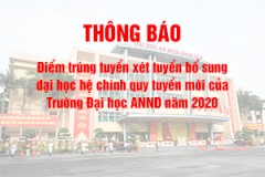Thông báo Điểm trúng tuyển xét tuyển bổ sung đại học hệ chính quy tuyển mới  của Trường Đại học An ninh nhân dân năm 2020