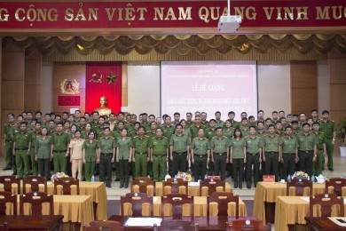 Bế giảng Khóa 4 – Bồi dưỡng bổ sung hoàn thiện kiến thức tương đương trình độ trung cấp Lý luận chính trị mở tại Công an tỉnh Bà Rịa – Vũng Tàu