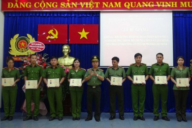 Tổ chức Lễ bế giảng Khóa 4 - Bồi dưỡng bổ sung hoàn thiện kiến thức tương đương trình độ trung cấp Lý luận chính trị cho cán bộ Công an Thành phố Hồ Chí Minh