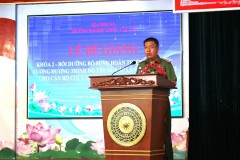 Tổ chức Lễ bế giảng Khóa 2 - Bồi dưỡng bổ sung hoàn thiện kiến thức tương đương trình độ trung cấp lý luận chính trị cho cán bộ Cục C10  (Lớp mở tại Trại giam Long Hòa)
