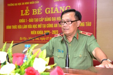 Trường Đại học An ninh nhân dân tổ chức Lễ Bế giảng Khóa 1 – Đào tạo cấp bằng đại học thứ hai hình thức vừa làm vừa học mở tại Công an tỉnh Bà Rịa – Vũng Tàu