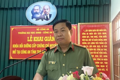 Khai giảng Khóa Bồi dưỡng cấp chứng chỉ nghiệp vụ điều tra mở tại  Công an tỉnh Trà Vinh năm 2023