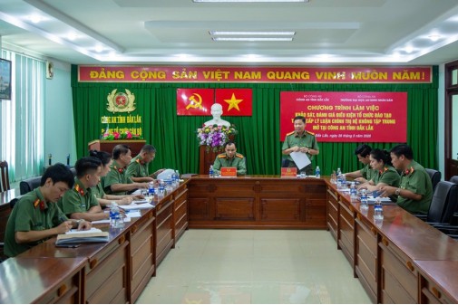 Trường Đại học An ninh nhân dân phối hợp với Công an các tỉnh Khánh Hòa, Lâm Đồng, Gia Lai, Đắk Lắk tổ chức khảo sát điều kiện mở các lớp đào Trung cấp lý luận chính trị   