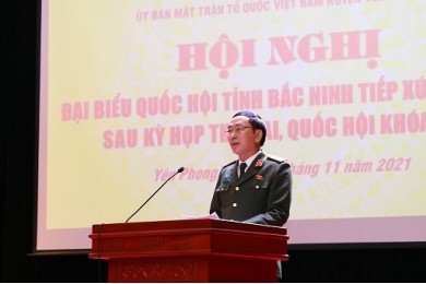 Trung tướng Trần Quốc Tỏ, Thứ trưởng Bộ Công an tiếp xúc cử tri tại tỉnh Bắc Ninh