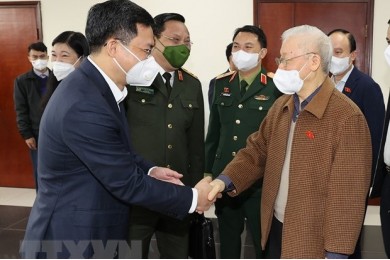 Tổng Bí thư Nguyễn Phú Trọng tiếp xúc cử tri Hà Nội