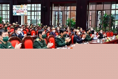 Chủ tịch nước Nguyễn Xuân Phúc dự Hội nghị Quân chính toàn quân năm 2021