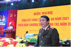 Thứ trưởng Lương Tam Quang dự, chỉ đạo triển khai công tác năm 2022 của Công an thành phố Hải Phòng và Công an tỉnh Hải Dương