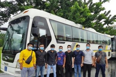 Tổ chức đón học viên Bộ Nội vụ Vương quốc Campuchia trở về Trường học tập sau thời gian nghỉ do dịch COVID-19