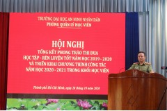 Tổ chức Hội nghị tổng kết phong trào thi đua học tập - rèn luyện tốt năm học 2019 - 2020 và triển khai Chương trình công tác năm học 2020 - 2021 trong khối học viên
