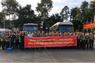 Học viên Trường Đại học An ninh nhân dân tham gia tổ chức hoạt động “Ngày Thứ Bảy tình nguyện”, “Ngày Chủ Nhật xanh” tại trụ sở Bộ Công an phía Nam