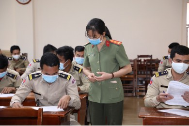 Trường Đại học An ninh nhân dân tổ chức Vòng loại cuộc thi “Hùng biện tiếng Việt” lần thứ I, năm học 2020 - 2021 trong khối học viên Campuchia