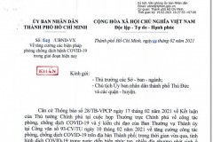 Ủy ban nhân dân Thành phố Hồ Chí Minh thông báo tăng cường các biện pháp phòng chống dịch bệnh COVID-19 trong giai đoạn hiện nay