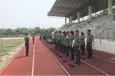 Trường Đại học An ninh nhân dân tổ chức cho học viên học tập tại địa điểm đào tạo của Trường tại xã An Phước, huyện Long Thành, tỉnh Đồng Nai