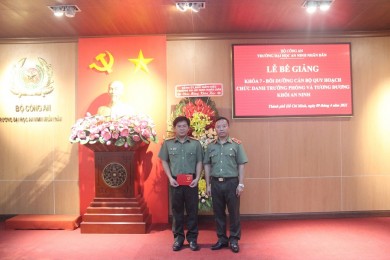 Trường Đại học An ninh nhân dân tổ chức Lễ Bế giảng Khóa 7 - Bồi dưỡng quy hoạch chức danh Trưởng phòng và tương đương khối an ninh