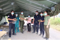 Học viên Trường Đại học An ninh nhân dân vững vàng tham gia phòng chống dịch COVID-19 tại huyện Phú Giáo, tỉnh Bình Dương