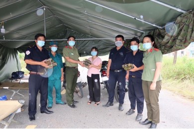 Học viên Trường Đại học An ninh nhân dân vững vàng tham gia phòng chống dịch COVID-19 tại huyện Phú Giáo, tỉnh Bình Dương