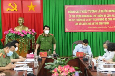 Phát huy vai trò xung kích, tuyến đầu của Công an tỉnh Bình Thuận trong phòng, chống dịch Covid-19