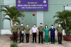 Trường Đại học An ninh nhân dân thăm Bệnh viện dã chiến Phước Lộc