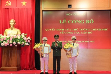 Công bố quyết định bổ nhiệm 2 Thứ trưởng Bộ Công an