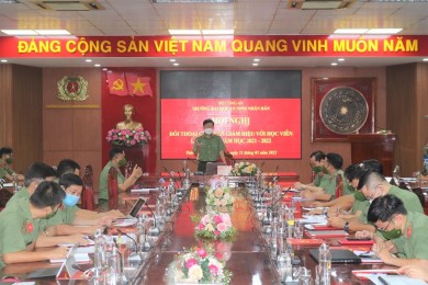 Tổ chức Hội nghị đối thoại giữa Ban Giám hiệu với học viên lần thứ I, năm học 2021 – 2022
