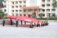 Lễ Chào cờ Tổ quốc đầu năm mới Nhâm Dần 2022 tại Trường Đại học An ninh nhân dân