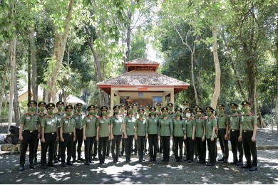 Trường Đại học An ninh nhân dân tổ chức về nguồn tại Khu Di tích lịch sử - văn hóa căn cứ Ban An ninh Trung ương Cục miền Nam