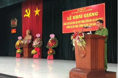 Lễ Khai giảng huấn luyện đầu khóa cho học viên trúng tuyển đào tạo văn bằng 2 thí điểm tại Bộ Tư lệnh Cảnh sát cơ động