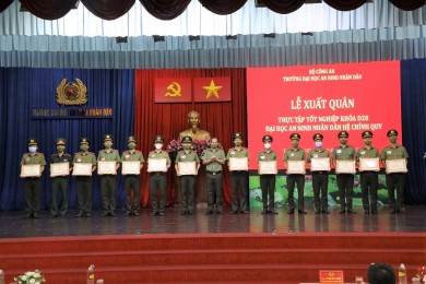 Trường Đại học An ninh nhân dân tổ chức Lễ xuất quân thực tập tốt nghiệp Khóa 28 - Đại học An ninh nhân dân hệ Chính quy