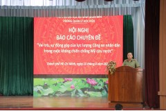 Phòng Quản lý học viên tổ chức Hội nghị báo cáo chuyên đề “Vai trò, sự đóng góp của lực lượng Công an nhân dân trong cuộc kháng chiến chống Mỹ cứu nước”.