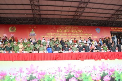 Lễ Bế giảng huấn luyện đầu khóa cho học viên Khóa 30 – Đại học An ninh nhân dân, hệ Chính quy tuyển mới tại Bộ Tư lệnh Cảnh sát cơ động