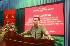 Trường Đại học An ninh nhân dân tổ chức Lễ Khai giảng lớp Bồi dưỡng pháp luật, nghiệp vụ cho cán bộ tốt nghiệp đại học, cao đẳng ngành ngoài được tuyển vào Công an nhân dân