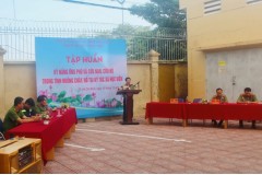Phòng Quản lý học viên tổ chức tập huấn kỹ năng ứng phó và cứu nạn, cứu hộ trong tình huống xảy ra cháy, nổ tại Ký túc xá cho học viên năm học 2022 -2023