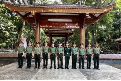 Trường Đại học An ninh nhân dân tổ chức hoạt động về nguồn cho học viên tại Khu Di tích lịch sử - văn hóa căn cứ Ban An ninh Trung ương Cục miền Nam